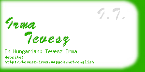 irma tevesz business card